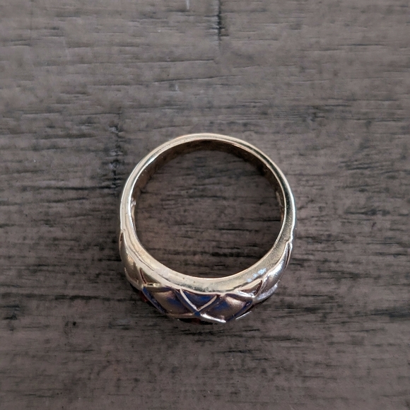 925 Gold Plated, Garnet Ring. - Picture 4 of 4